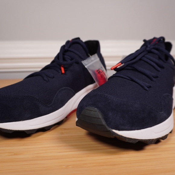 Polo Ralph Lauren Trackster 200II Knit Sneaker Blue Red White Size 10D Brand New main image 12